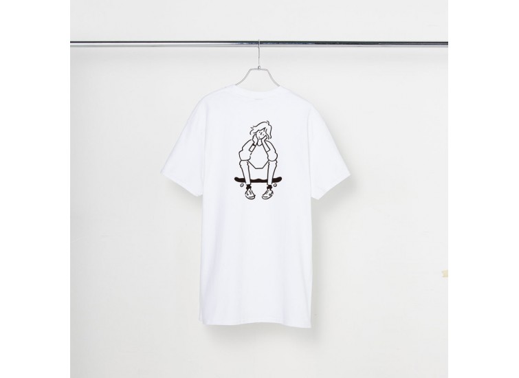 長場雄 Yu Nagaba - T-shirt "Skater"　White YN200110 官方授權